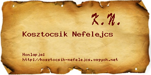 Kosztocsik Nefelejcs névjegykártya